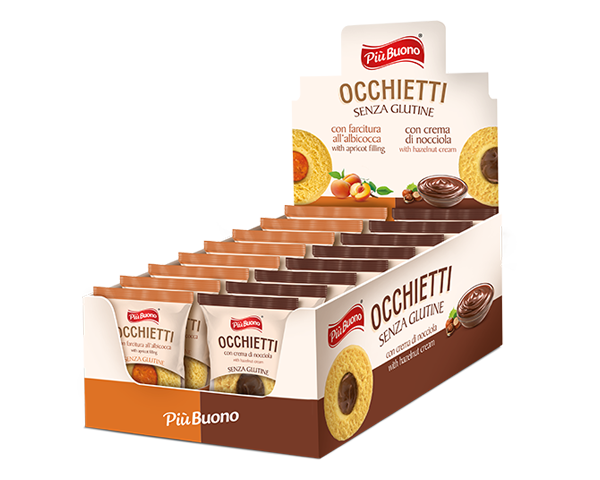 Occhietti all'albicocca e crema di nocciola